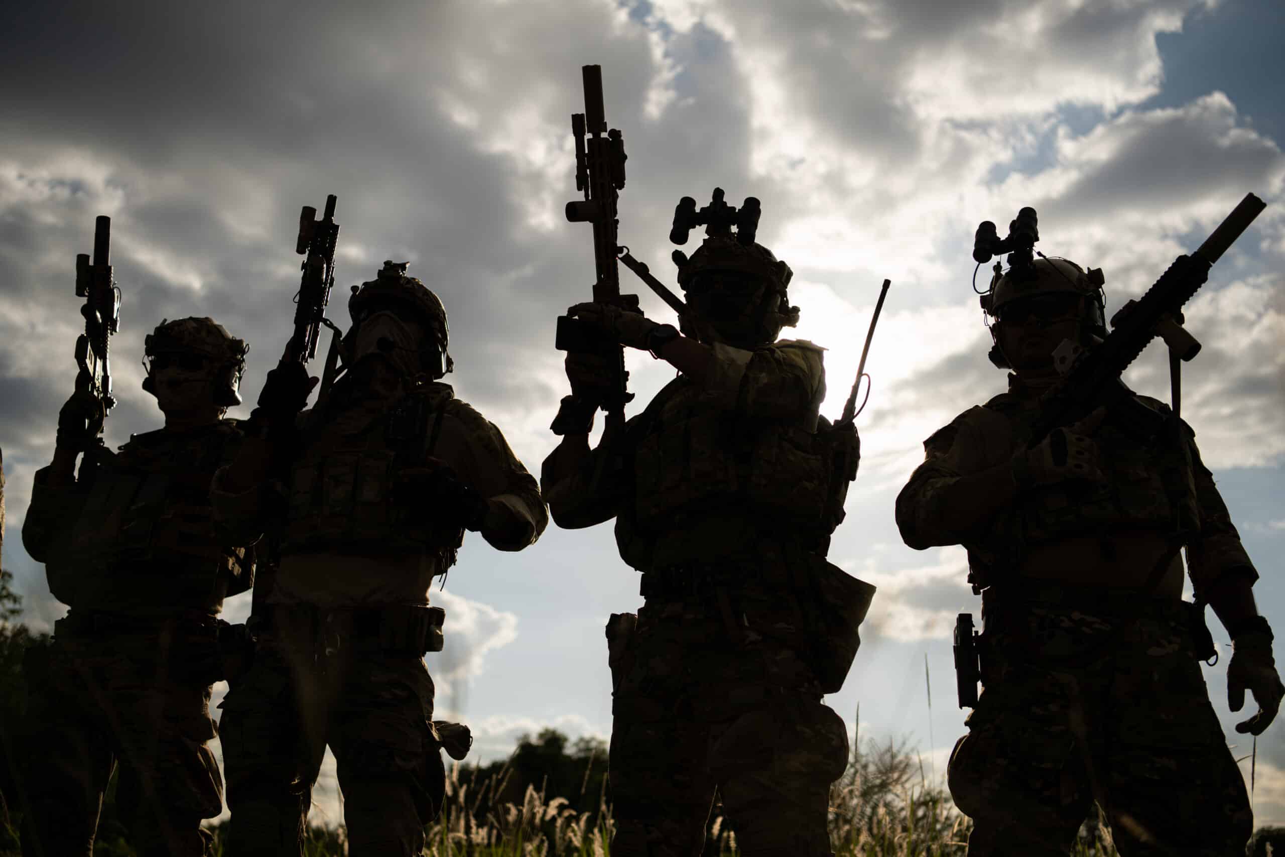 Special forces operators equipped with counter-drone solutions